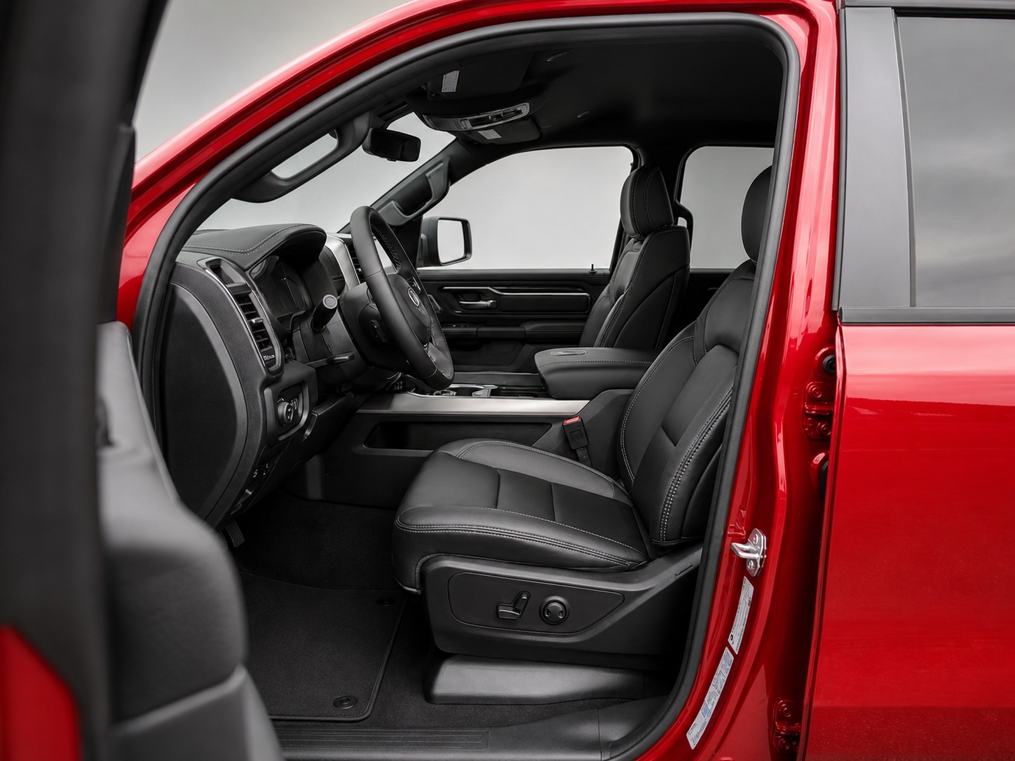RAM 1500 front cabin with black seats